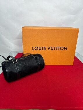 Louis Vuitton Little Papillon Black Monogram Barrel Duffel Bag Mini Purse